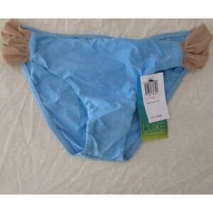 NWT Luxe By Lisa Vogel Beach Life SZ 10 Mesh Cheeky Bikini Swim Bottoms #108031
